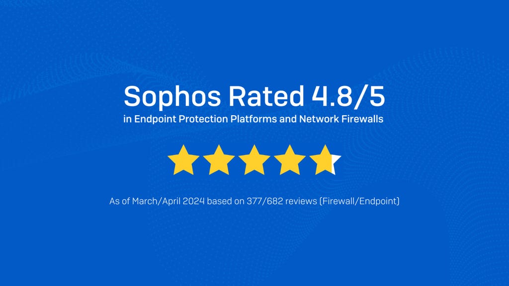 Sophos Named a 2024 Gartner® Peer Insights™ Customers’ Choice for Network Firewalls and Endpoint Protection Platforms Sophos Named a 2024 Gartner® Peer Insights™ Customers’ Choice for Network Firewalls and Endpoint Protection Platforms