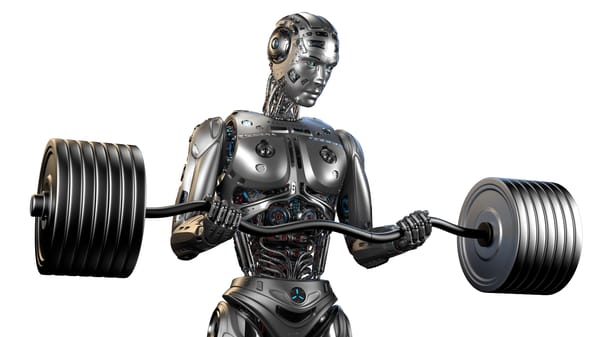 Robot lifting weights Robot lifting weights