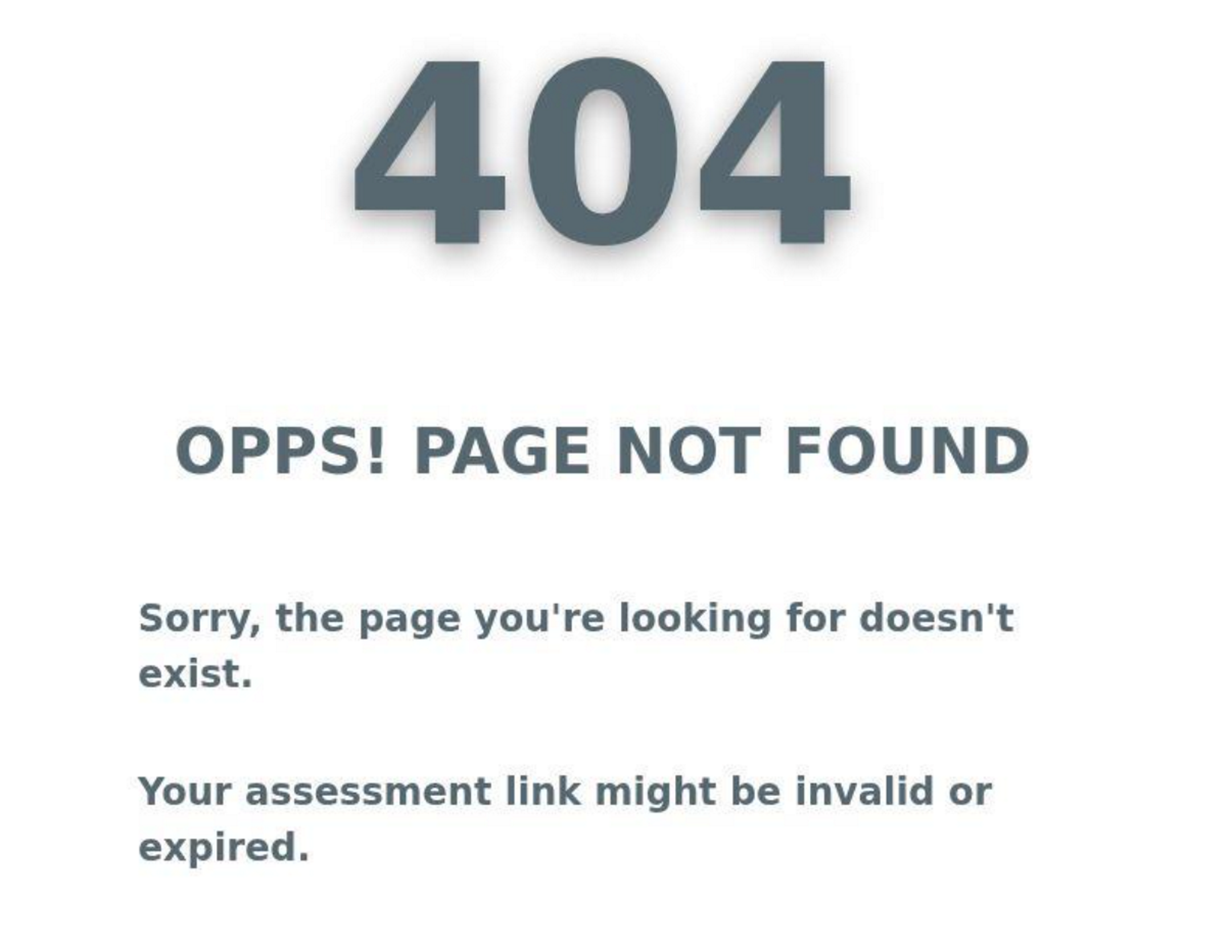 Custom 404 error page containing a misspelled word and unusual phrasing