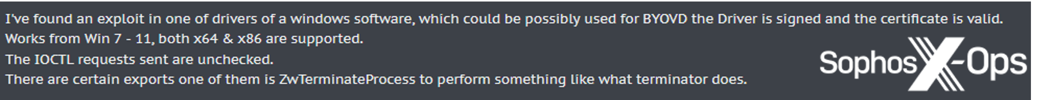 A screenshot of a post on a criminal forum