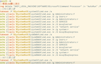 Screen showing comment strings in Chinese