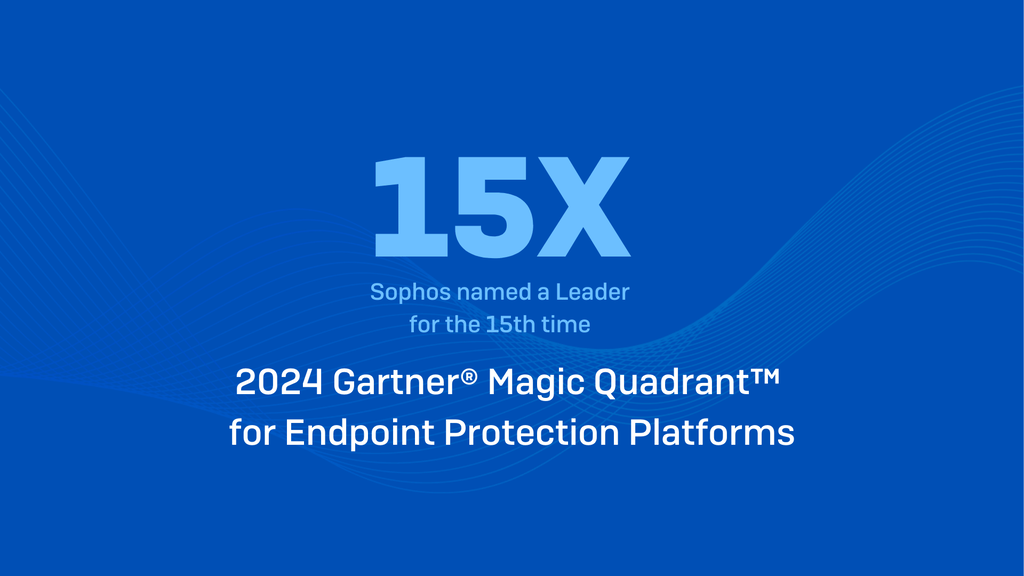 Sophos named a Leader in the 2024 Gartner®️ Magic Quadrant™️ for Endpoint Protection Platforms Sophos named a Leader in the 2024 Gartner®️ Magic Quadrant™️ for Endpoint Protection Platforms