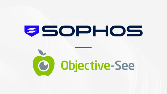 An image displaying Sophos' and Objective-See's logos side by side. An image displaying Sophos' and Objective-See's logos side by side.