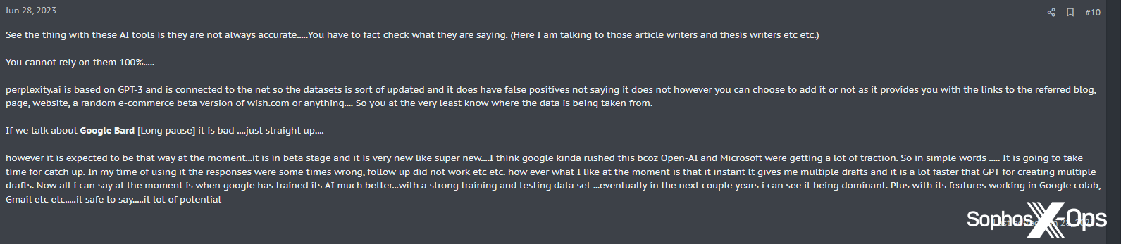 A screenshot of a post on a criminal forum