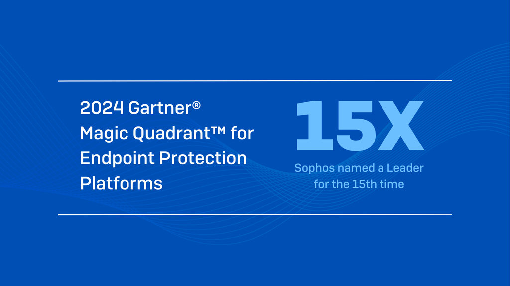 Sophos named a Leader in the 2024 Gartner®️ Magic Quadrant™️ for Endpoint Protection Platforms Sophos named a Leader in the 2024 Gartner®️ Magic Quadrant™️ for Endpoint Protection Platforms