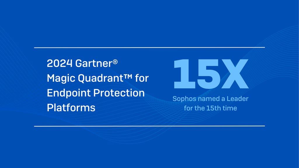 Sophos named a Leader in the 2024 Gartner®️ Magic Quadrant™️ for Endpoint Protection Platforms Sophos named a Leader in the 2024 Gartner®️ Magic Quadrant™️ for Endpoint Protection Platforms