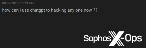 A screenshot of a post on a criminal forum