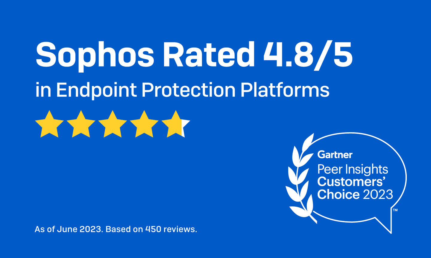 Sophos Named a Customers’ Choice in the Gartner® Peer Insights™ Voice of the Customer report for Endpoint Protection Platforms