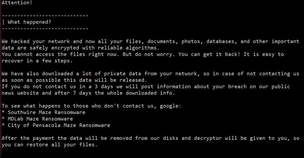 maze ransom note maze ransom note