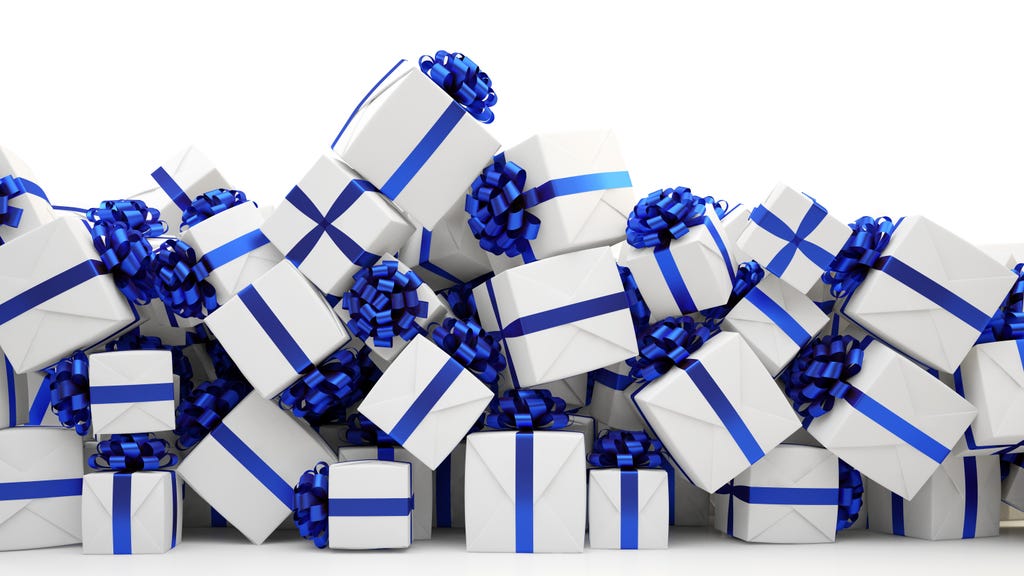Many,Blue,Christmas,Presents,On,A,Pile,(3d,Rendering) Many,Blue,Christmas,Presents,On,A,Pile,(3d,Rendering)