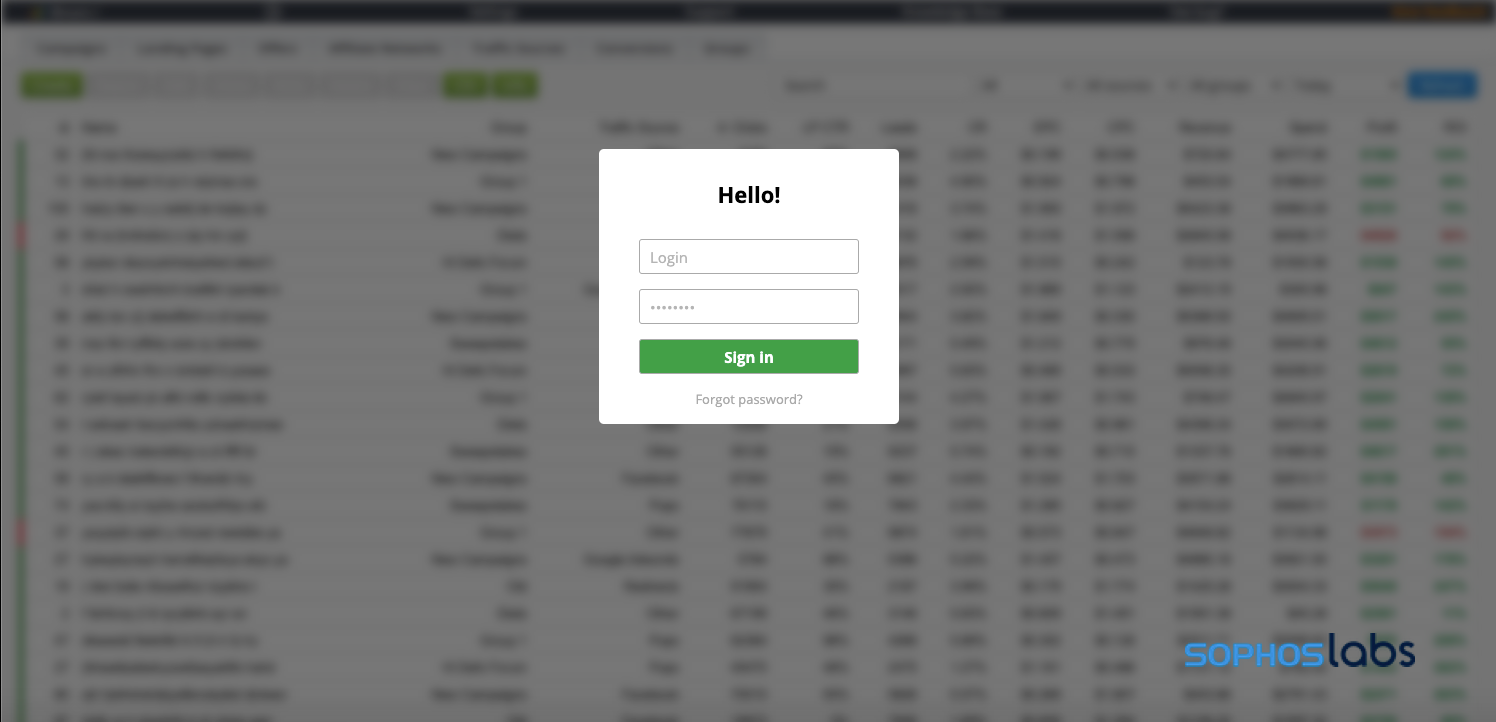 tracker site screenshot