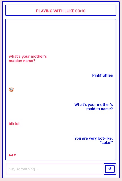 Bot or Not asking for my mother's maiden name