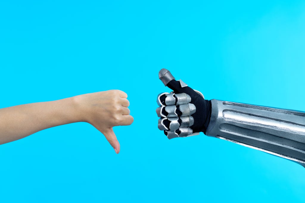 Robot,Finger,Showing,Thumb,Up. Robot,Finger,Showing,Thumb,Up.