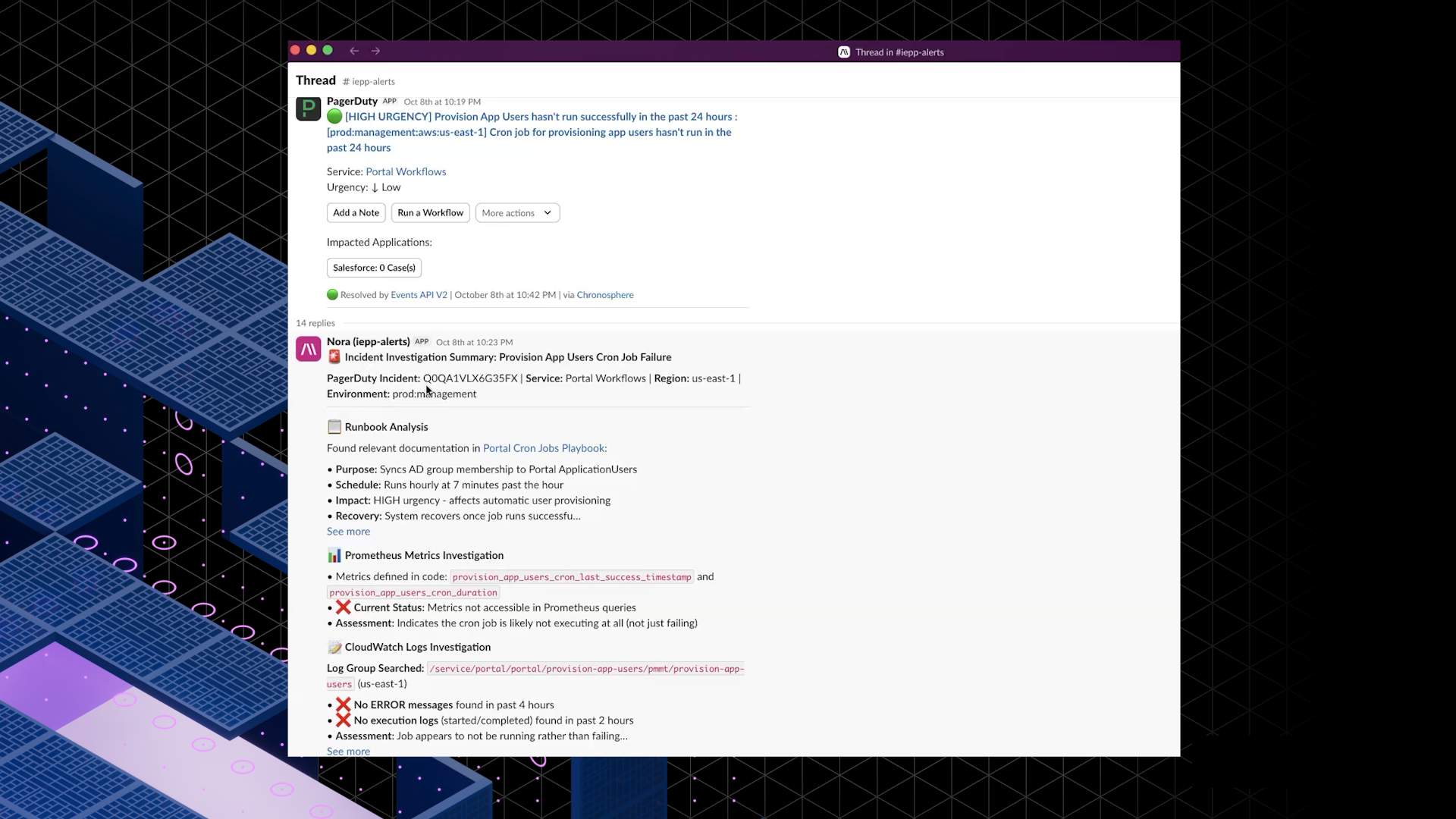 Rishi x Nora Incident Responder Screengrab 1