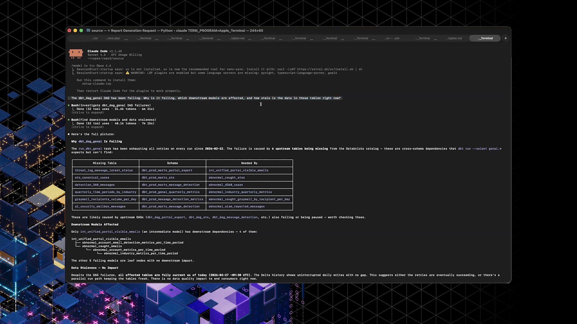 CLI Tool Agent Screen grab 1 TC1 01