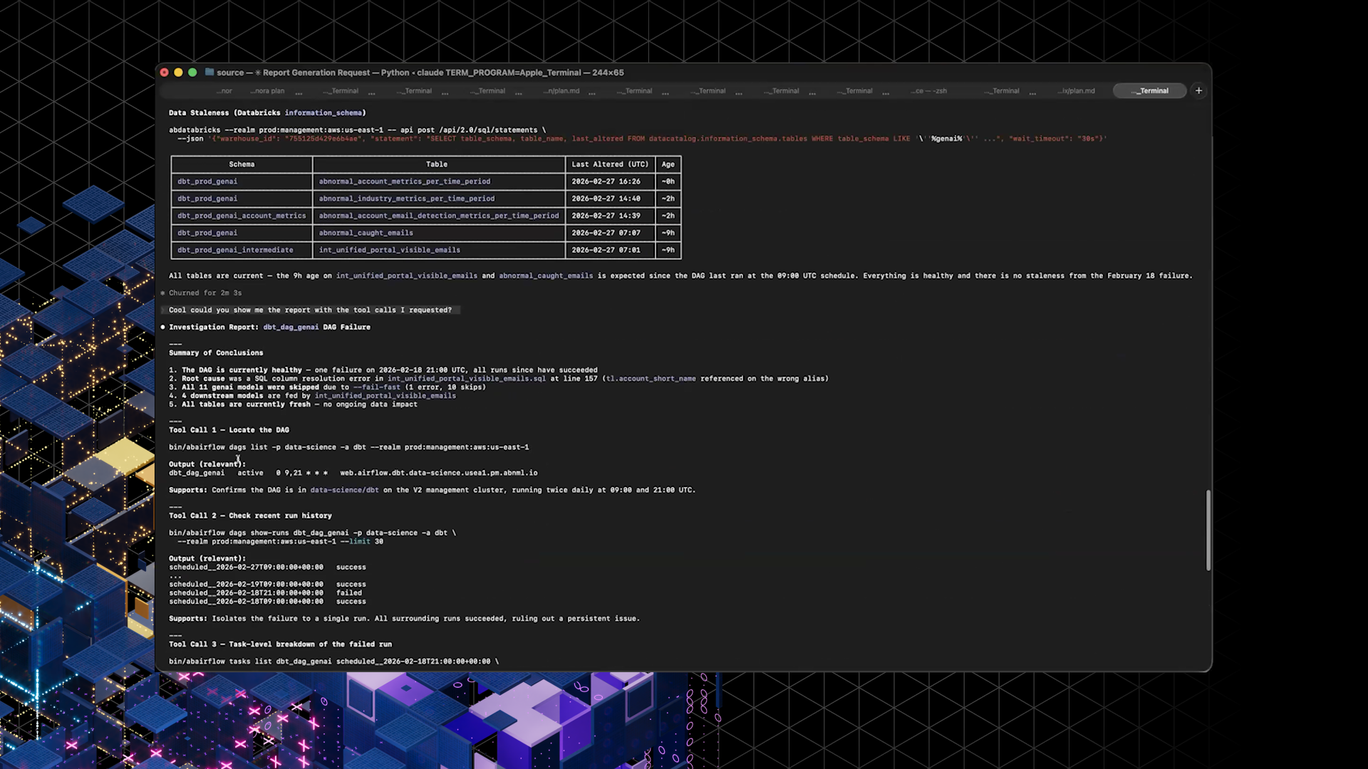 CLI Tool Agent Screen Grab 2 TC1 11