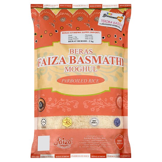 Next Day Delivery Faiza Beras Moghul Basmathi Parboiled Rice 2kg Airasia Grocer