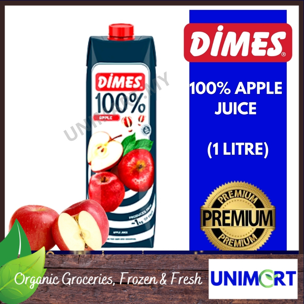 Dimes 100 Apple Juice 1litre Premium Jus Epal Sebenar Airasia Grocer