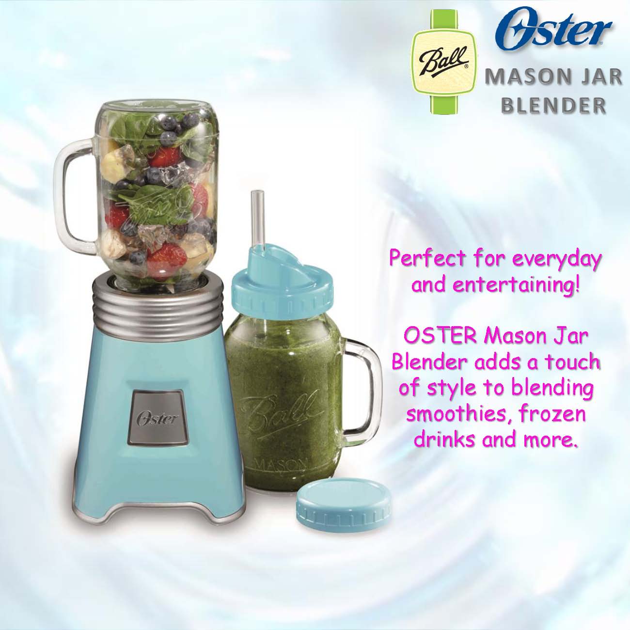 Oster Fresh Blend N' Go Mason Jar Blender 