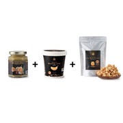 D.MasKing Combo 4 - Premium Musang King Gelato 400ml (Halal), Durian Truffle Popcorn & Musang King Durian Pandan Kaya