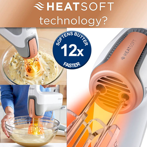 Oster Hand Mixer with Heatsoft Technology