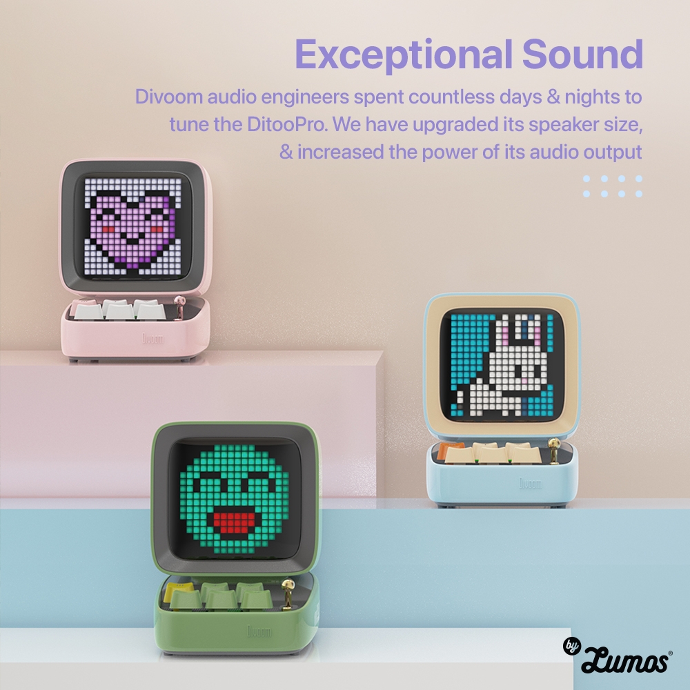 Divoom Ditoo PRO Global Version Pixel Art Game Portable Bluetooth Speaker-Pink | airasia travelmall Malaysia