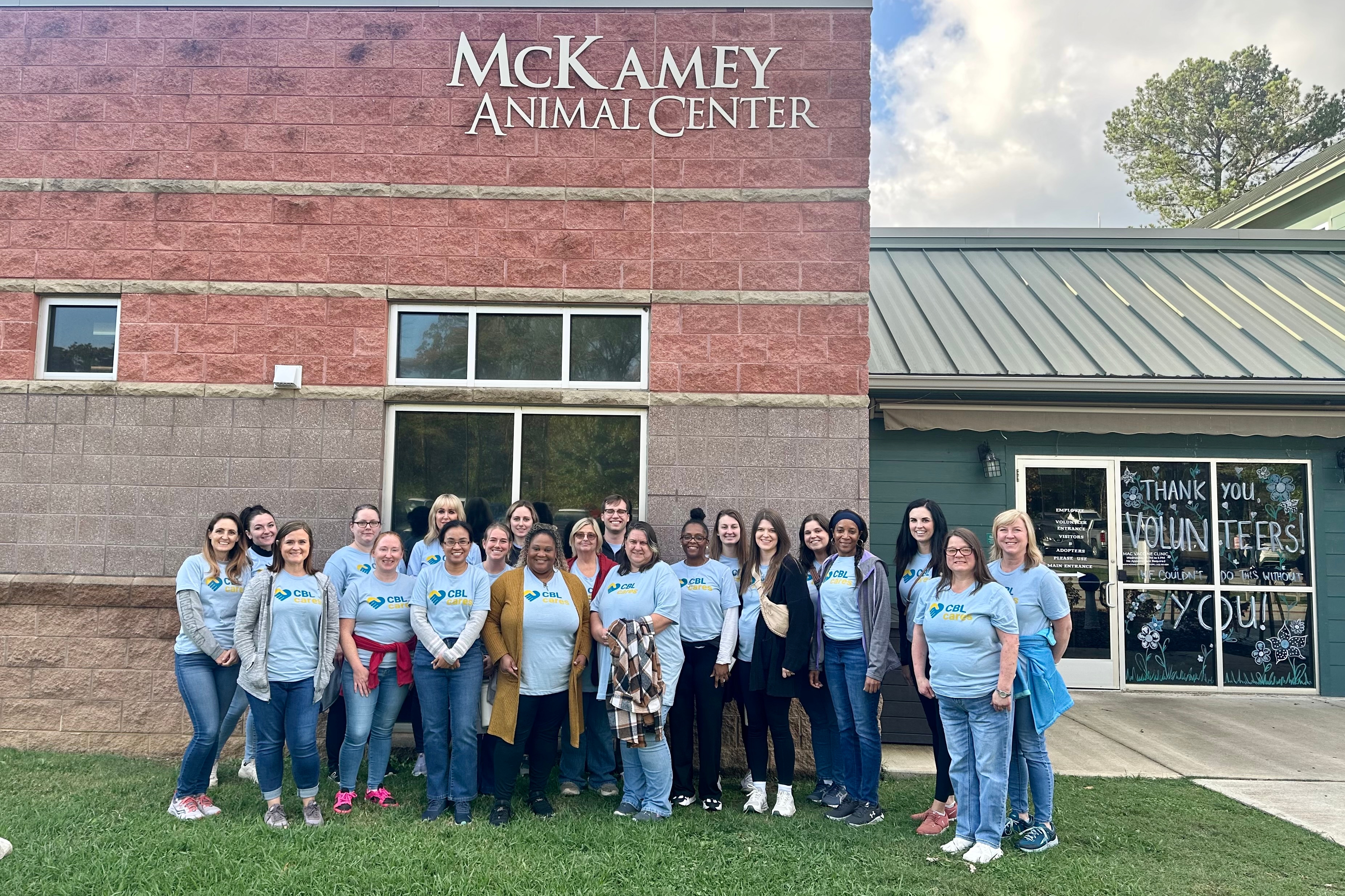 CBL team members volunteer at McKamey Animal Center.