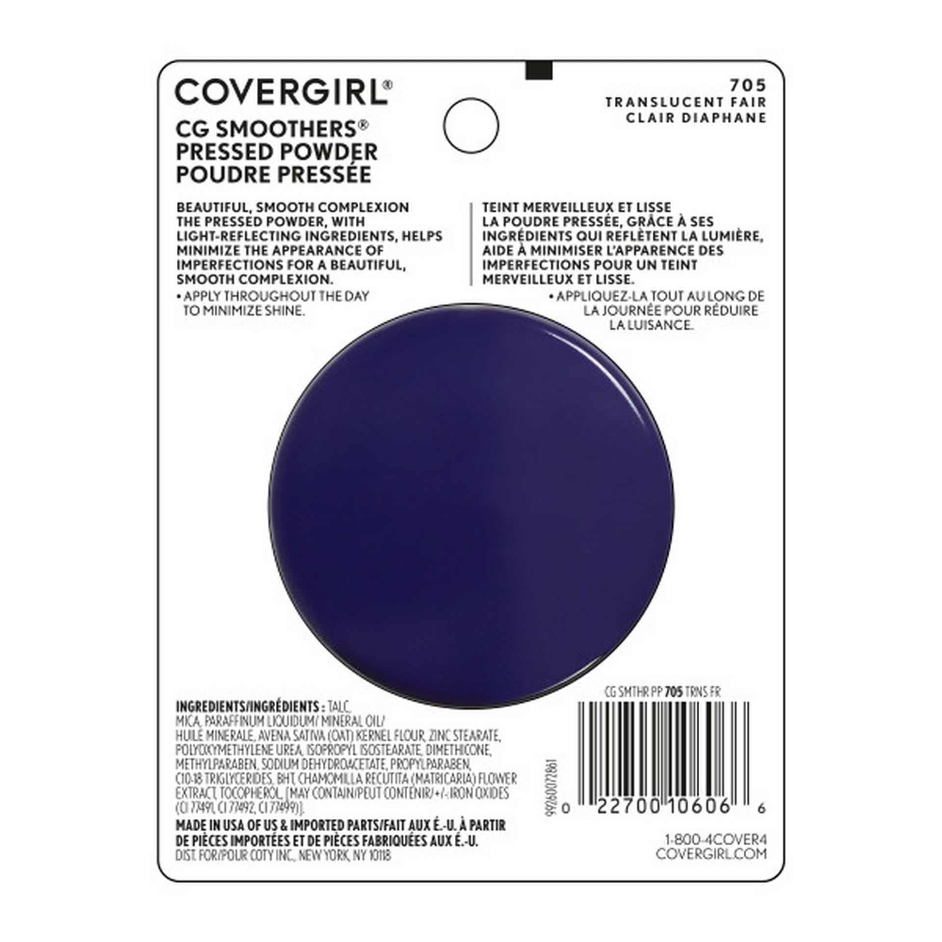 Smoothers Pressed Powder Translucent Back Package