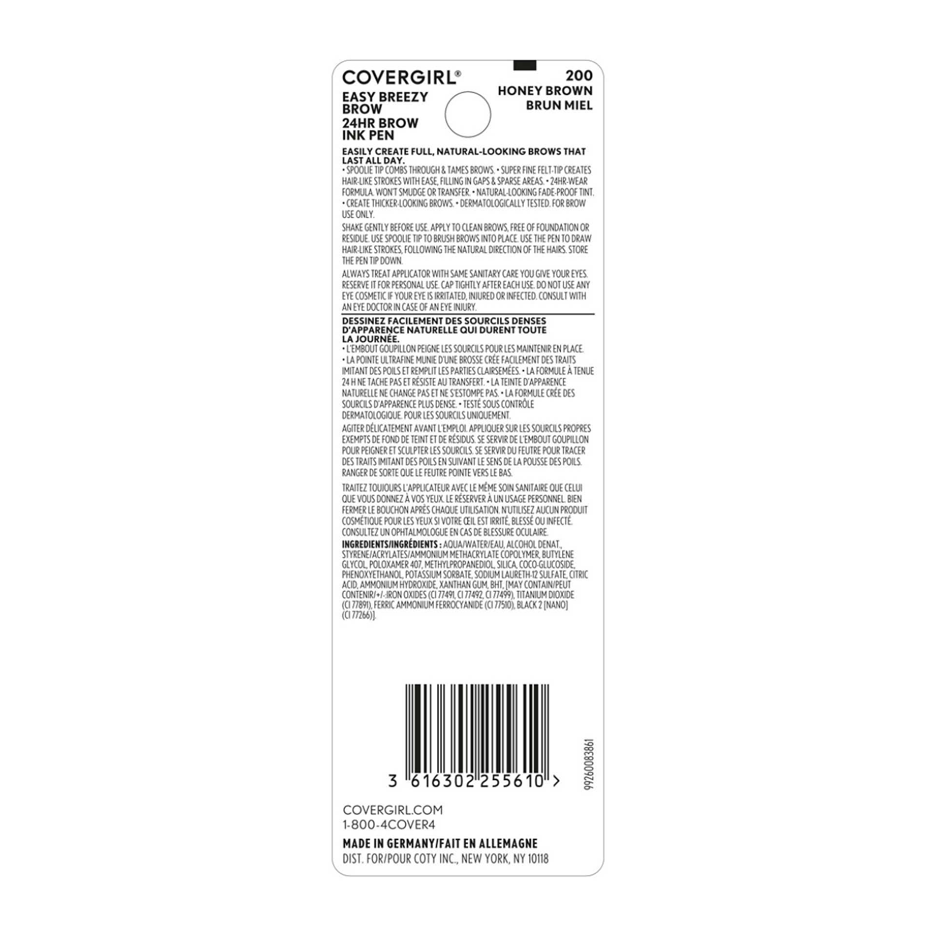 Easy Breezy Brow All-Day Brow Ink Pen Back Package