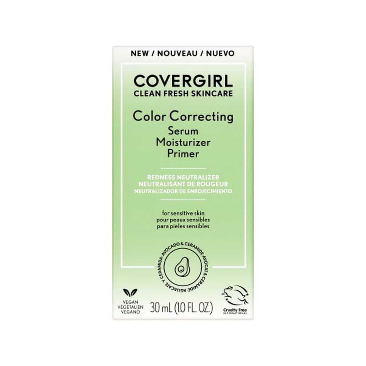 COVERGIRL Clean Fresh Soins pour la peau Sérum correcteur de couleur, hydratant, apprêt