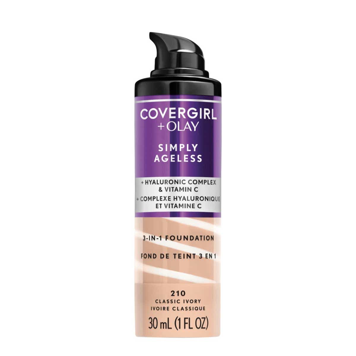 covergirl_simply_ageless_3_in_1_foundation_26_classic_ivory_210_30ml_open_cmyk_2500x2500.jpg Simply Ageless + Olay Liquid Foundation Open Pack