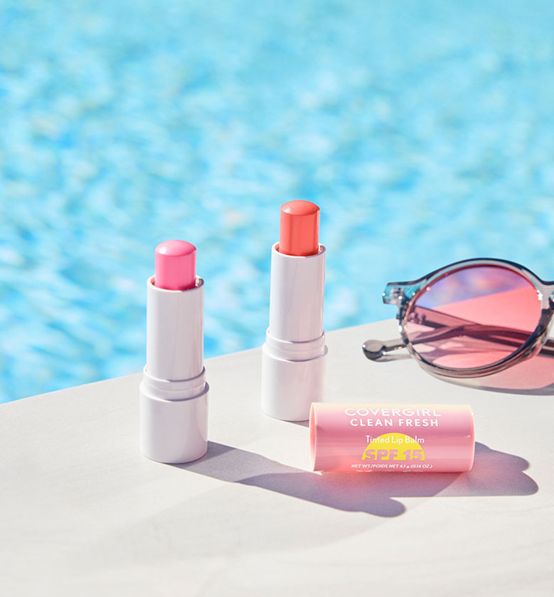 CoverGirl-CleanFresh-TintedLipBalmSPF15-HomepageDiscover.jpg Two opened lipsticks Clean Fresh Tinted Lip Balm