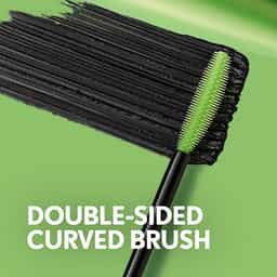 CoverGirl Clump Crusher Water Resistant Mascara with double-sided brush, separates lashes, fine-tooth comb bristles.