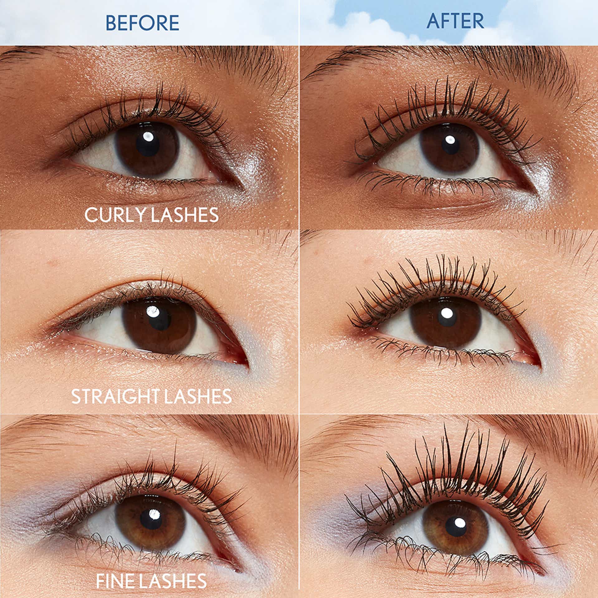 Lash Blast Supercloud Mascara Before and After Effect