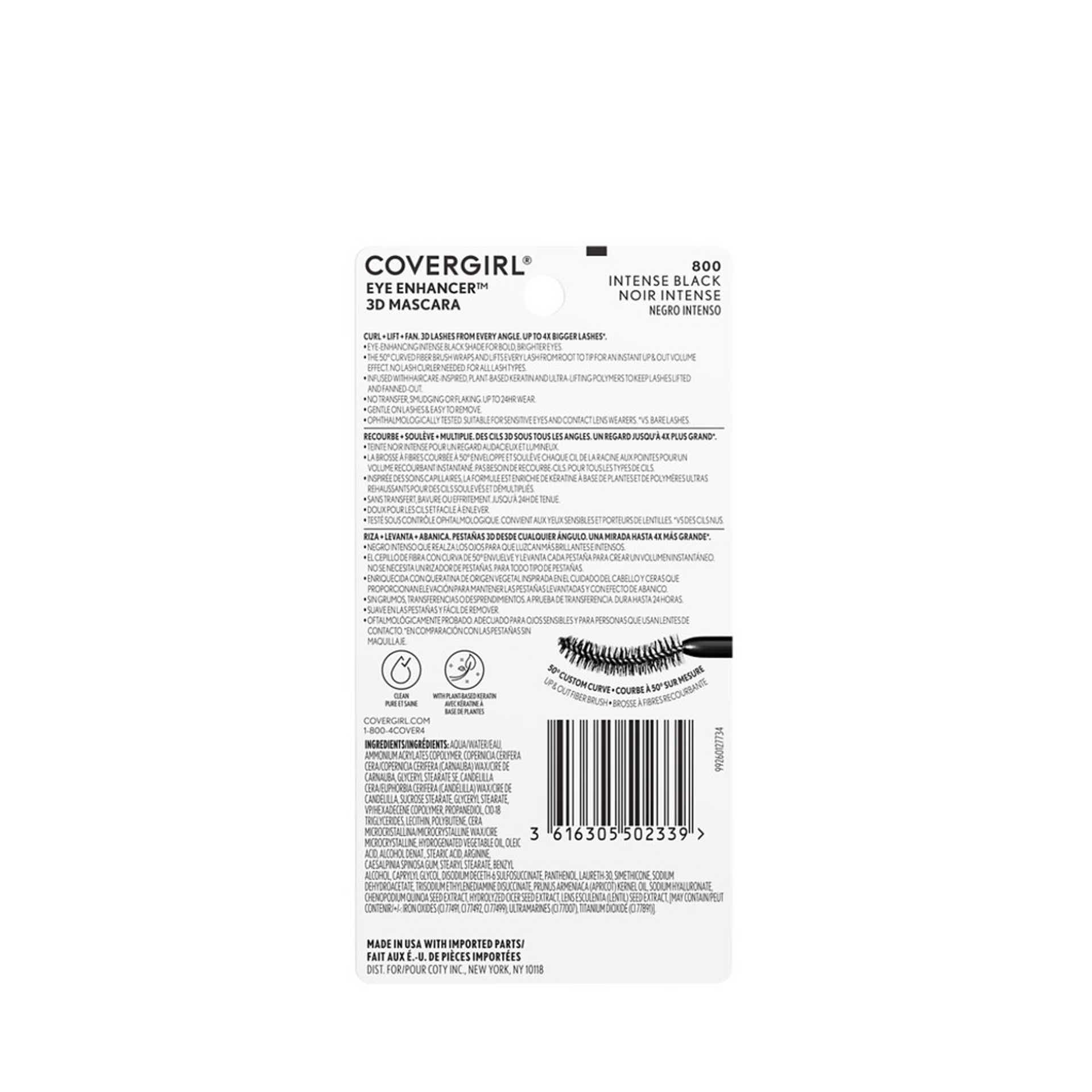 Eye Enhancer 3D Mascara Back Package