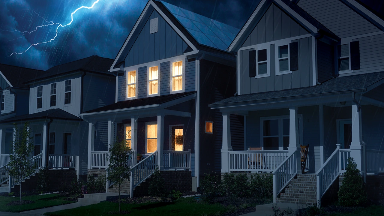 House protected in storm