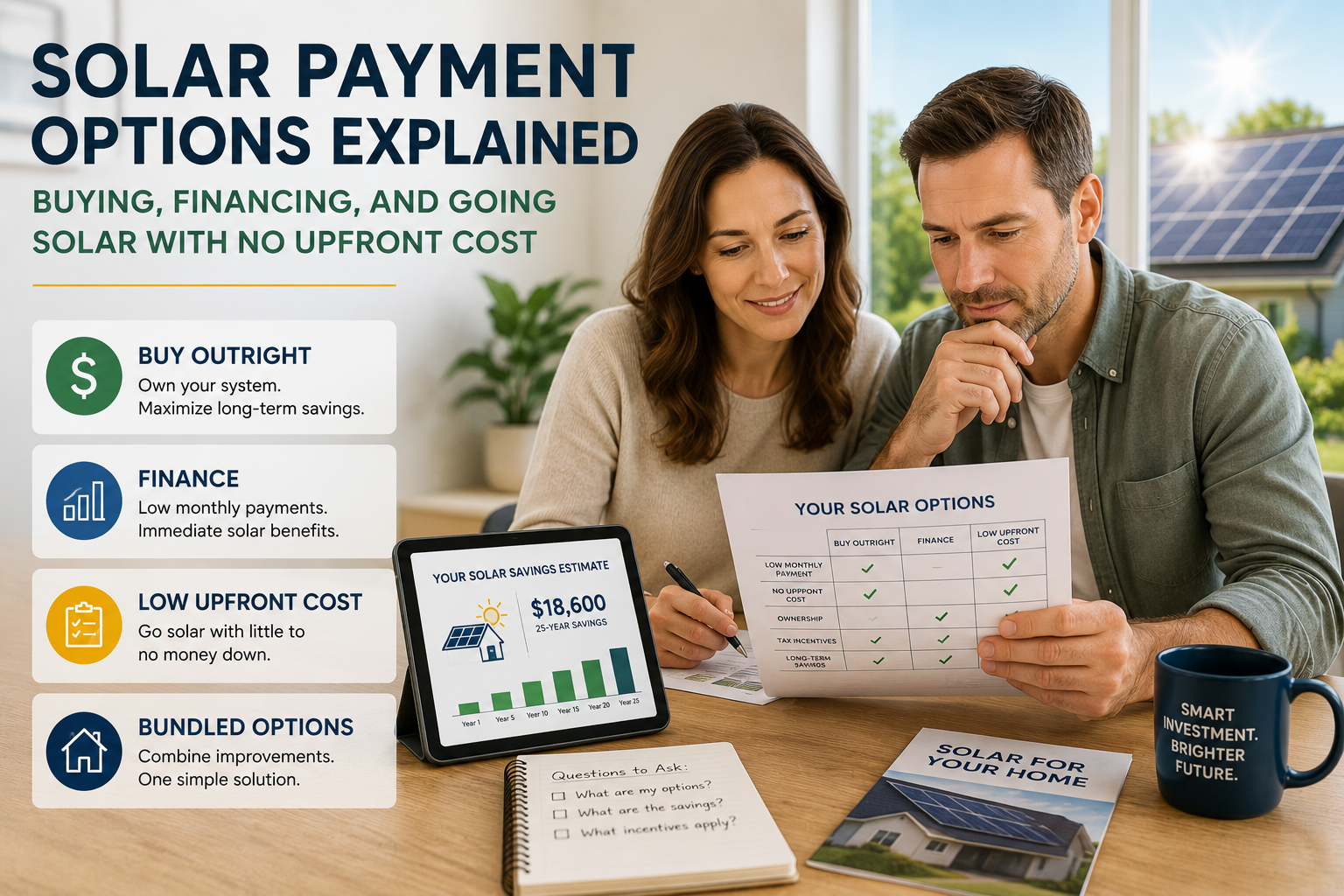 Solar financing options explained for homeowners