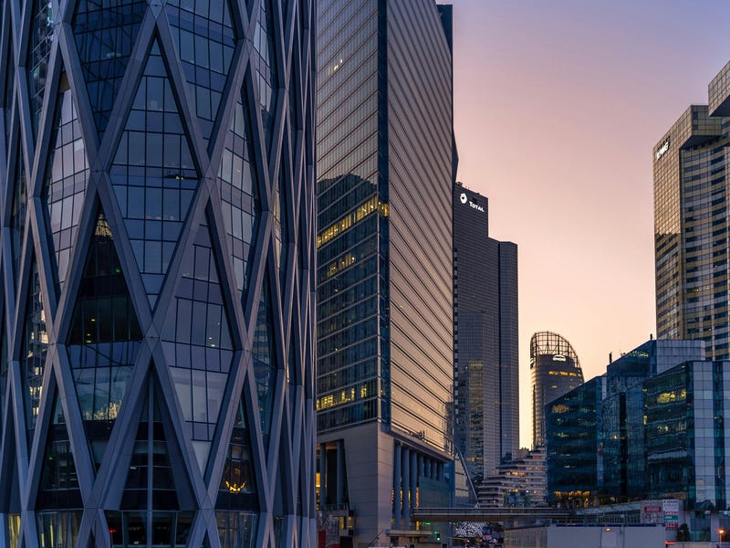 Edificios de vidrio en Sillicon Valley, California.