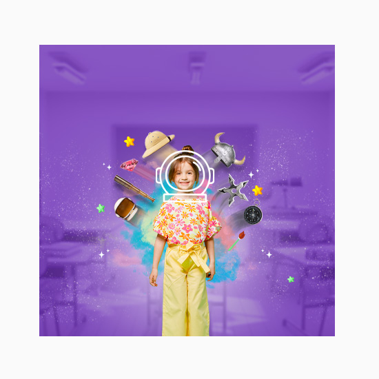 Niña en curso de verano