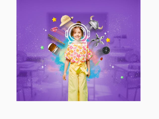 Niña en curso de verano