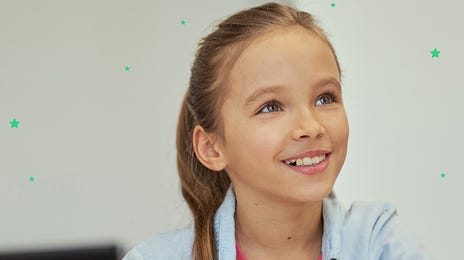 niña en programa vacacional