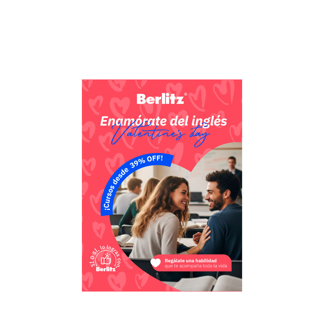 Programas de inglés para adultos y niños con promoción de San Valentín 