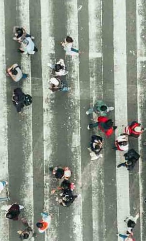 Busy retail shoppers
