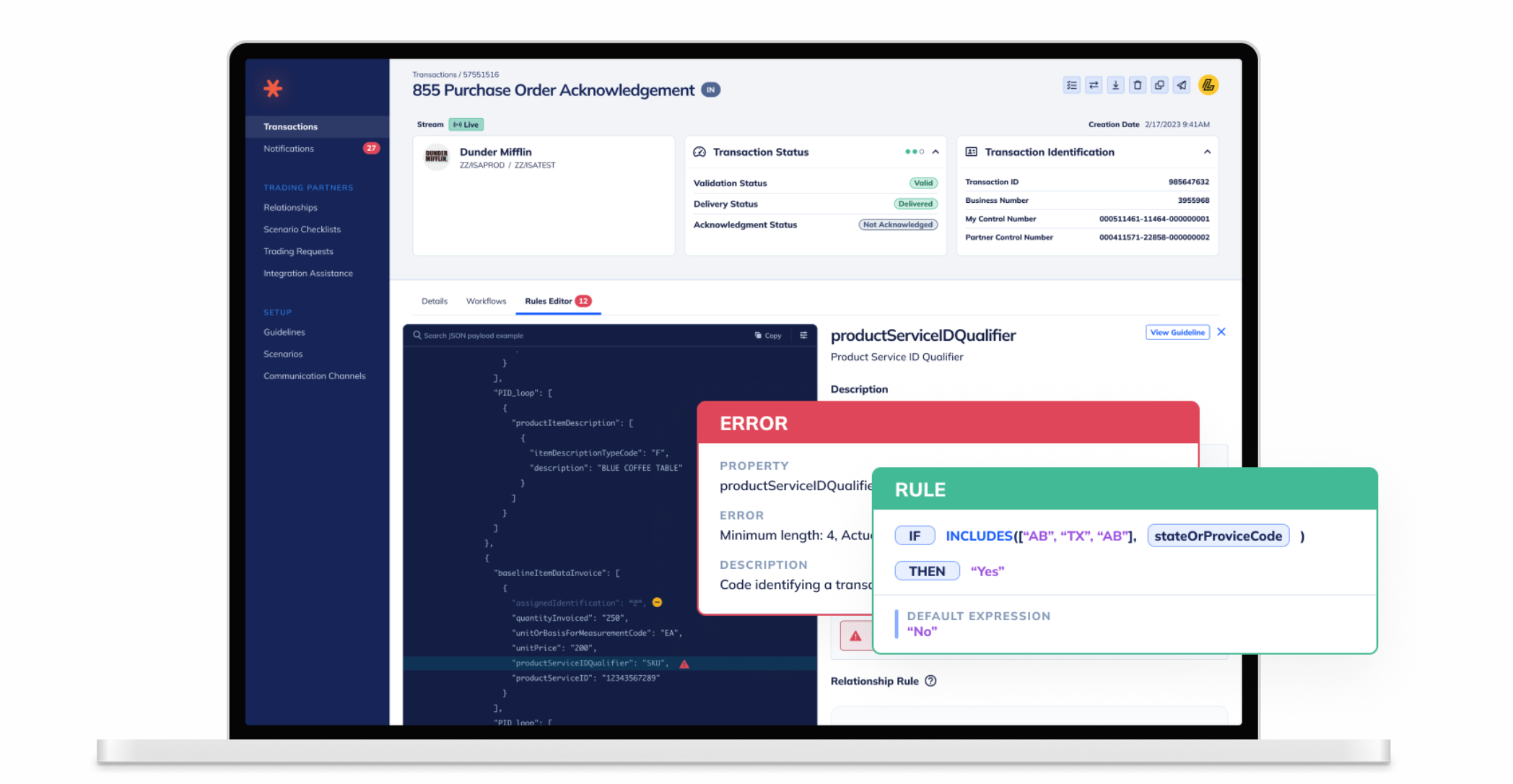 Orderful UI Rules Screenshot