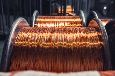 Rolls of copper