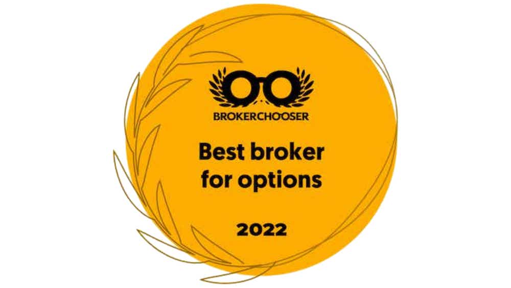Best Broker for Options in 2022 BrokerChooser Award Badge