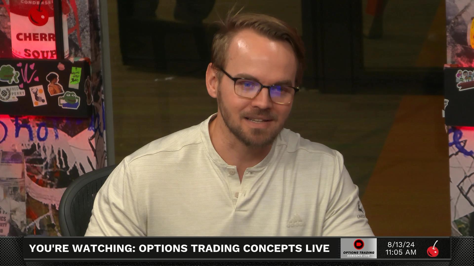 Options Trading Concepts Live - August 13, 2024 - Options Q and A Episode cover