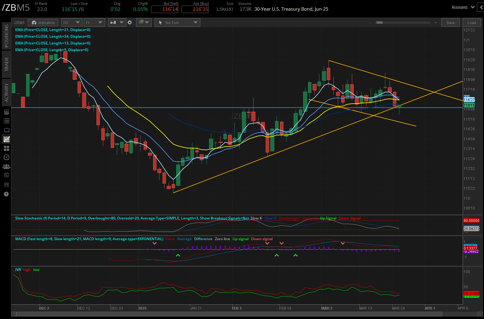 30 year treasury (/ZBM5)