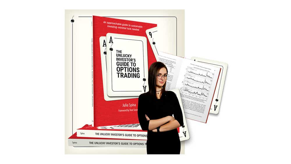 Cover of the book The Unlucky Investor’s Guide to Options Trading with author Julia Spina in front