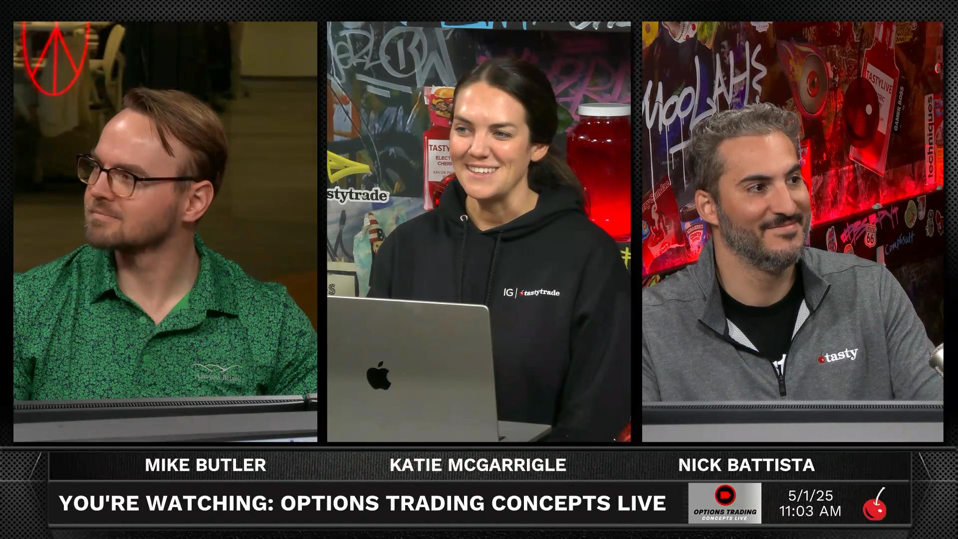 Options Trading Concepts Live - May 1, 2025 - Three Trade Ideas May 1st 2025 Episode cover